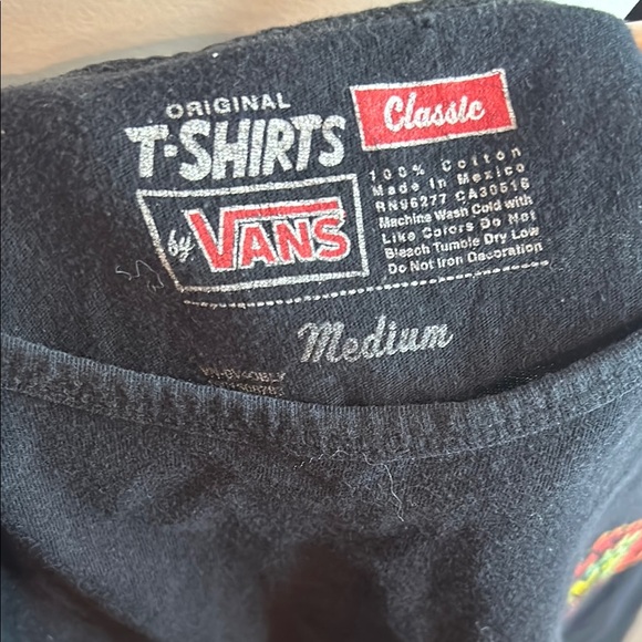 Vans Classic Black T-Shirt with Red Logo - Picture 2 of 11
